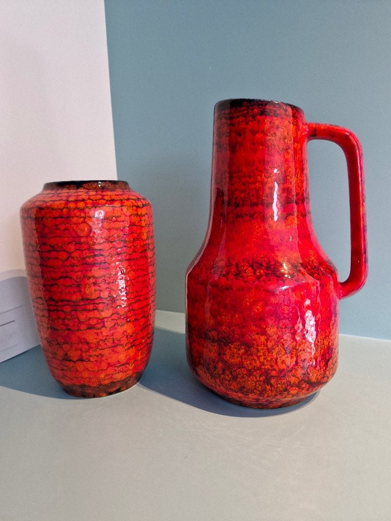 Ensemble de vases Scheurich vintage — Fat Lava/Space Age, Enlèvement