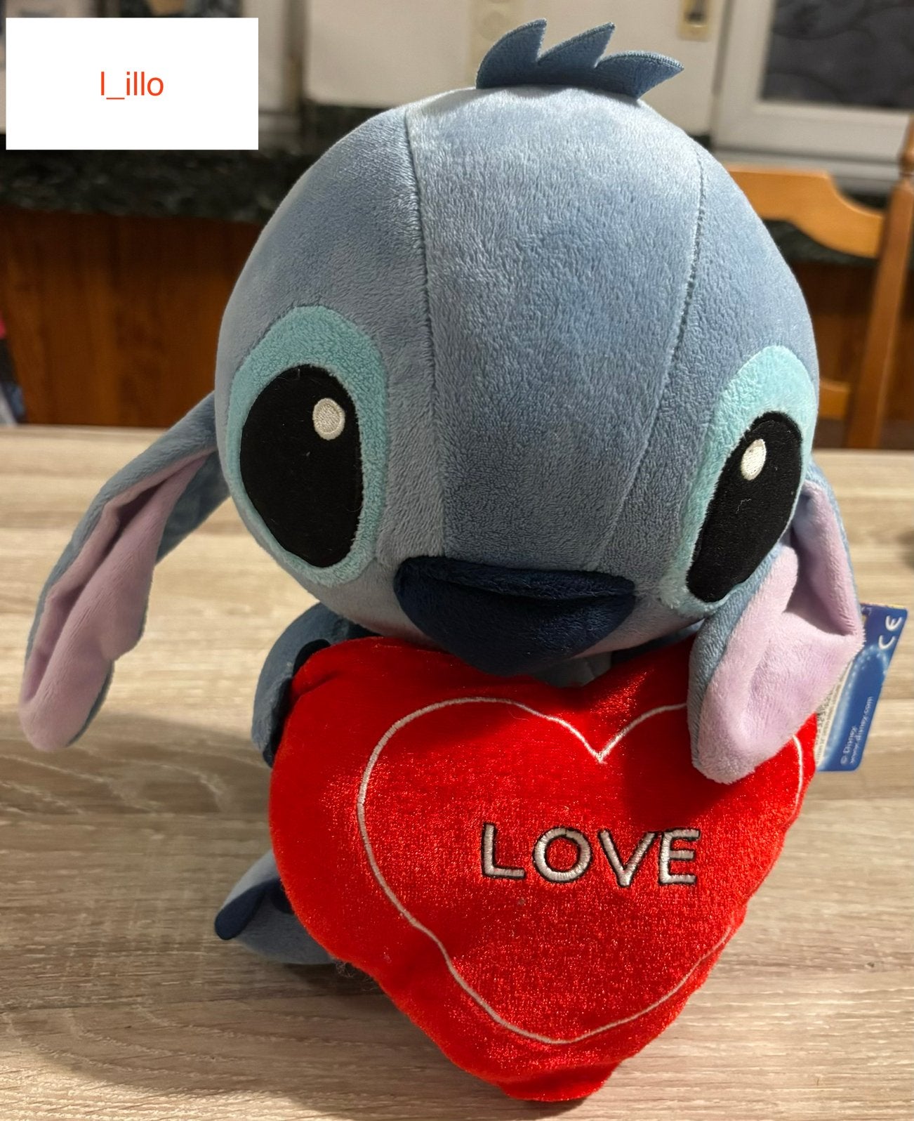 PELUCHE STITCH LOVE DISNEY, Enlèvement, Comme neuf, Autres types, Autres marques