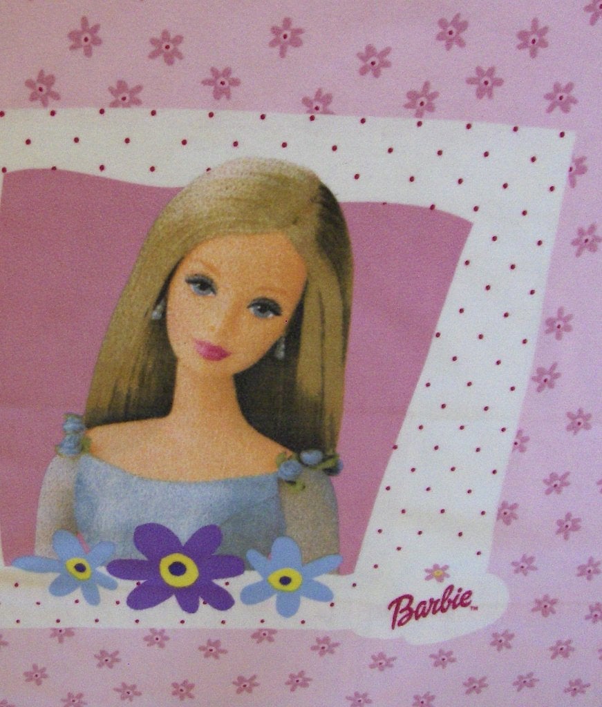Housse de couette barbie en flanelle 1 pers., Maison & Meubles, Enlèvement ou Envoi, Housse de couette, Coton, Une personne