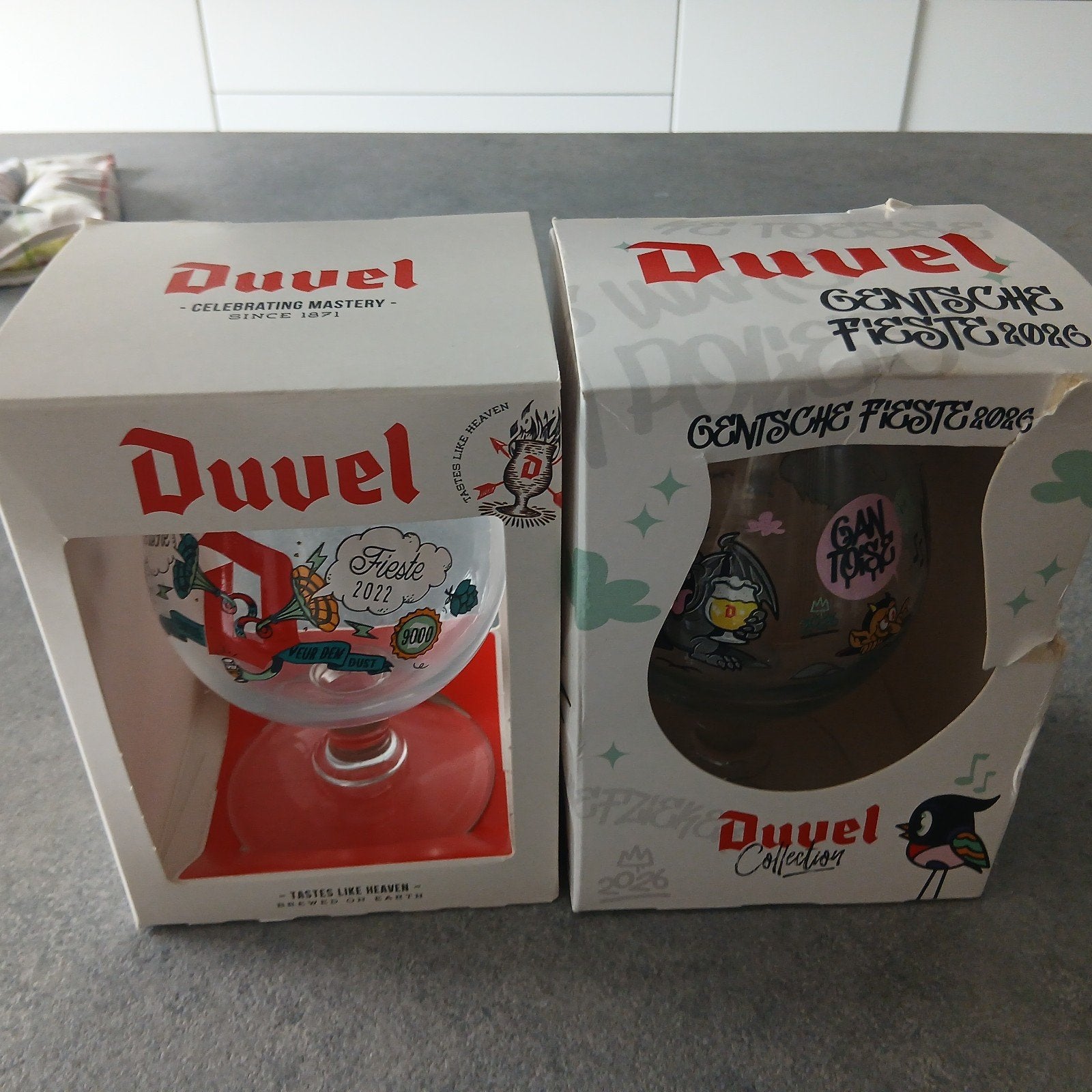 pakket : 2duvel glazen Gentse Feesten  editie 2022&26, Verzamelen, Ophalen
