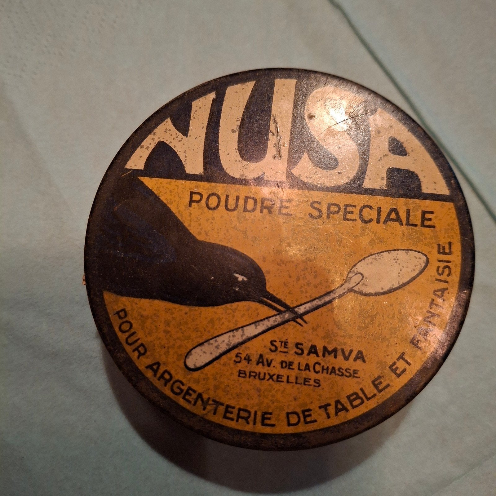 nusa ...ancienne boite ronde 7cm, Collections, Boîte en métal, Enlèvement ou Envoi