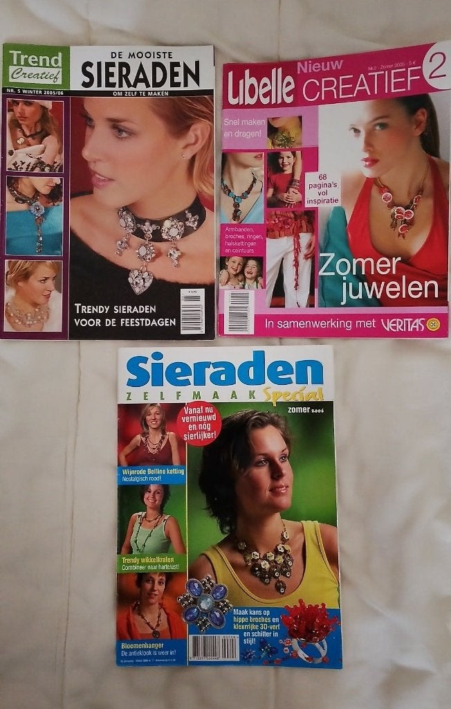 3 tijdschriften sieraden om zelf te maken, Ophalen of Verzenden