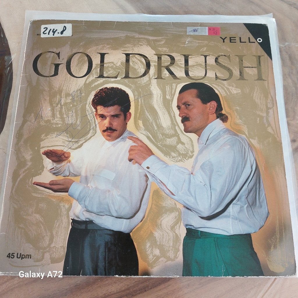 yello goldrush 12 inch maxi, Cd's en Dvd's, Gebruikt, Maxi-single, 1980 - 1989, Ophalen of Verzenden