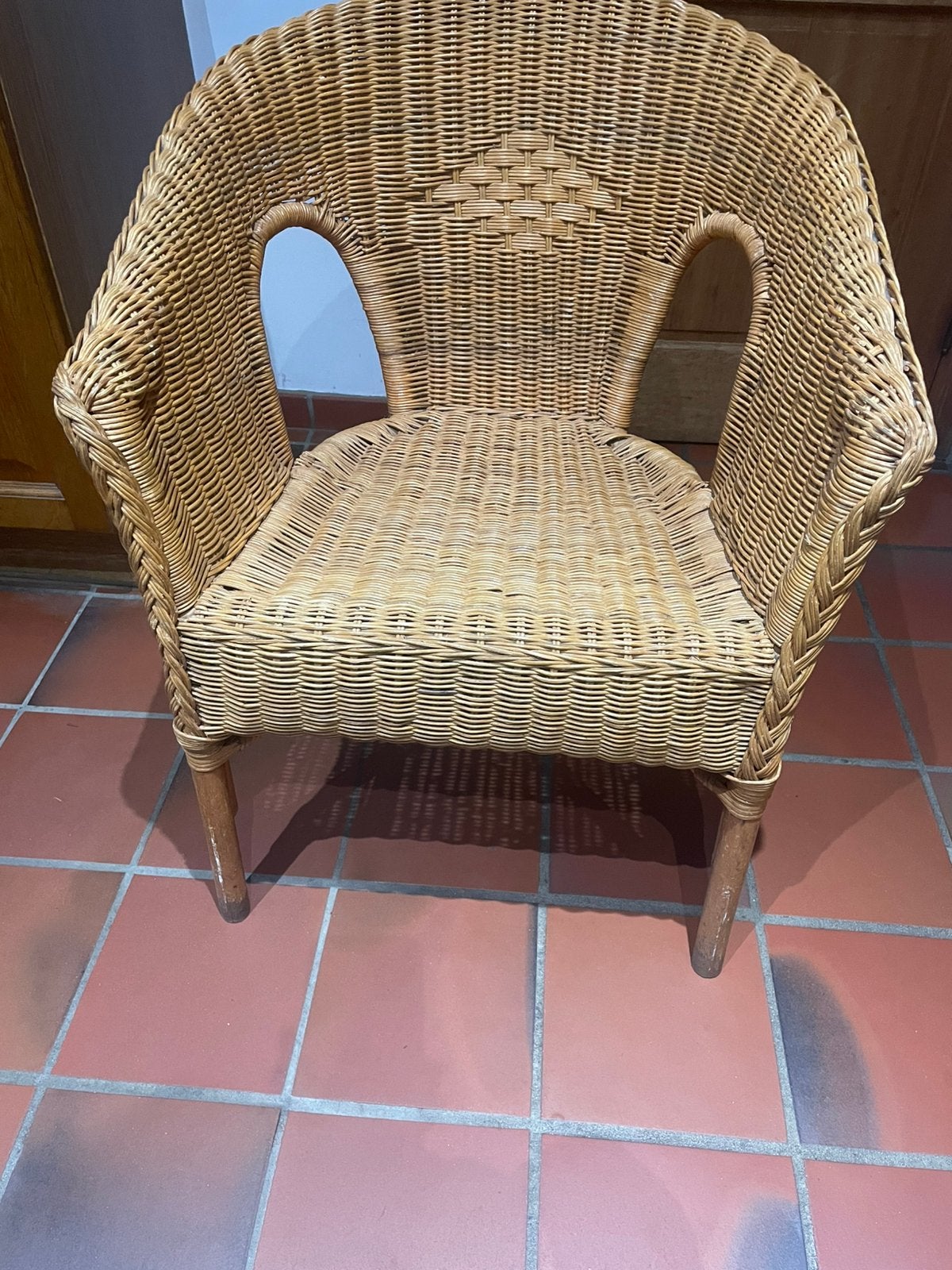 Fauteuil en rotin vintage des annees 60, Enlèvement