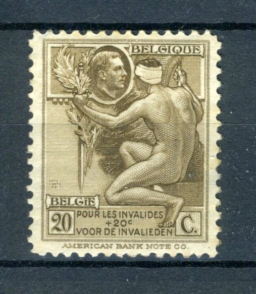 (B) 189 MH 1922 - Au profit des invalides de guerre, Envoi, Non oblitéré, Trace d'autocollant