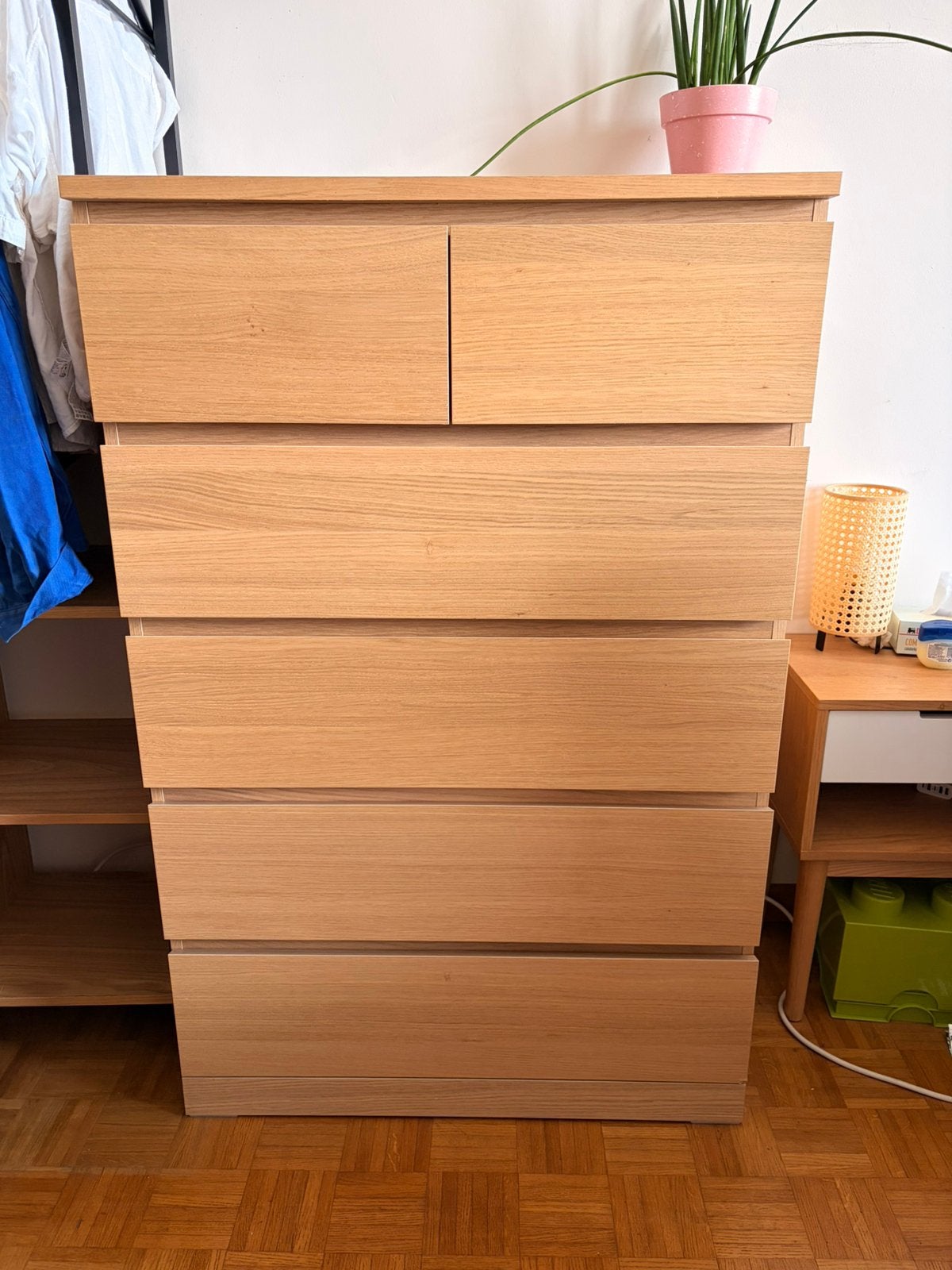 MALM IKEA ladenkast dresser eik, Ophalen, Zo goed als nieuw