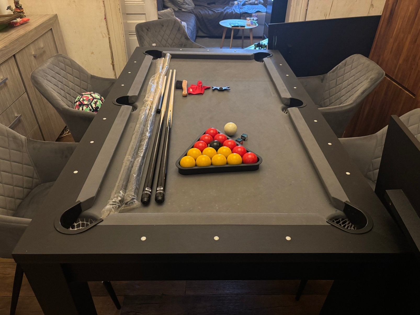Table de billard/table à manger convertible Pongori BT600, Enlèvement, Comme neuf, Table de billard