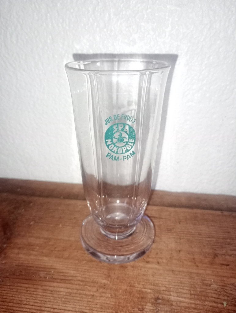 Pam Pam Spa Monopole Vruchtensap Klein glas, Verzamelen, Merken en Reclamevoorwerpen, Ophalen of Verzenden, Zo goed als nieuw