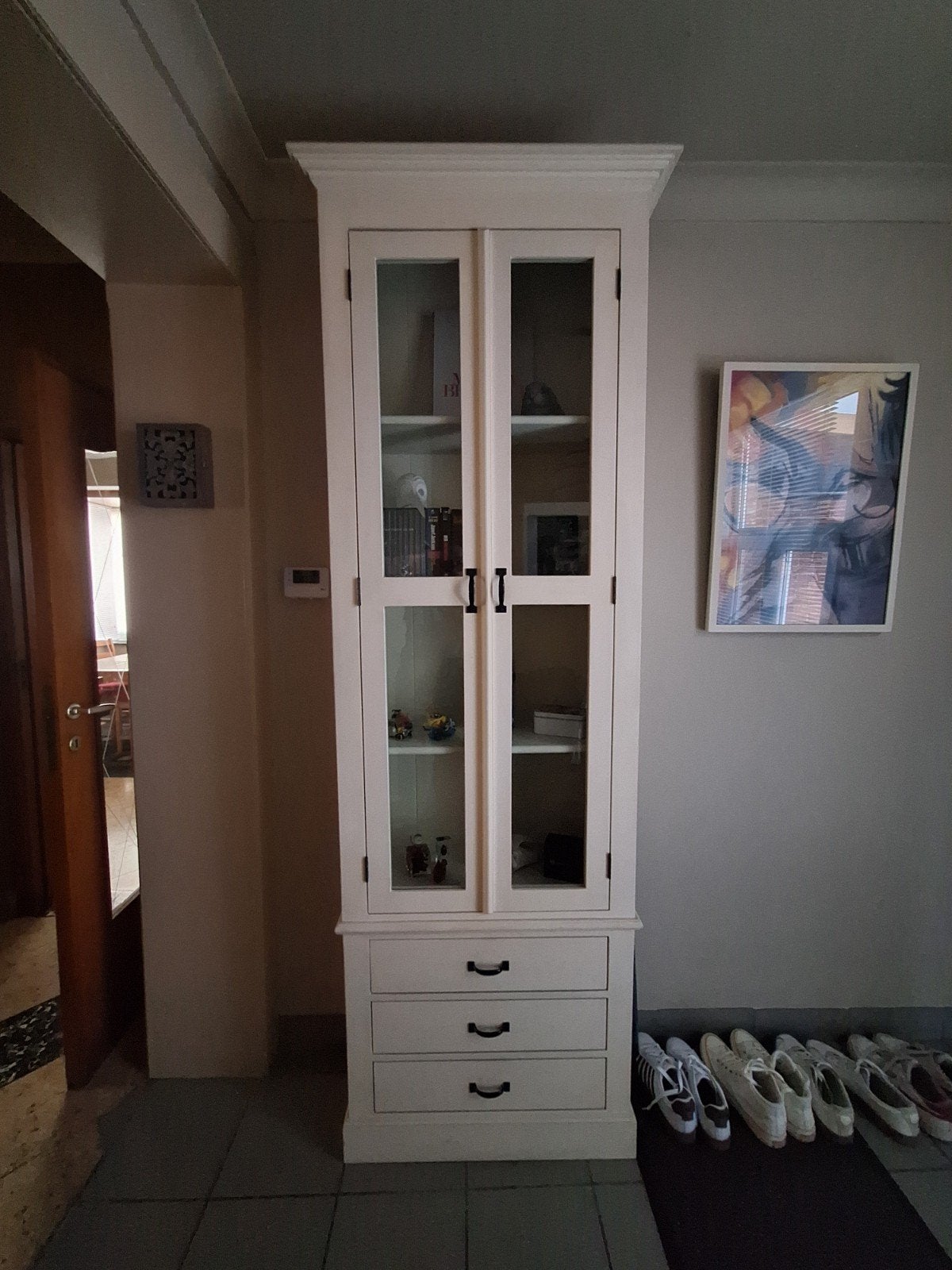 Vitrine kast, Ophalen, Gebruikt, 200 cm of meer, Met lade(s)