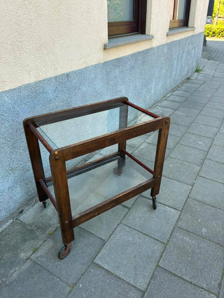 Table à boissons vintage, Enlèvement, Utilisé, Verre