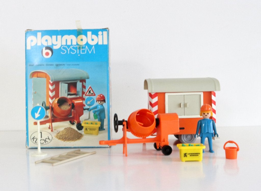Vintage Playmobil set 3207 Bouwkeet Klicky 1976, Ophalen of Verzenden, Gebruikt