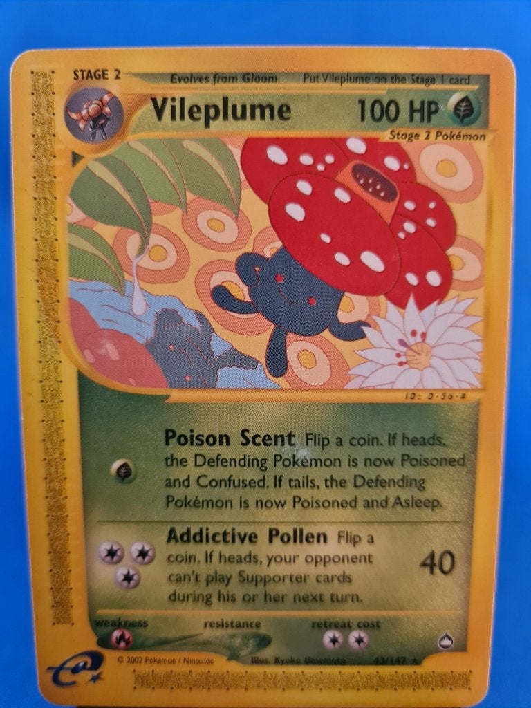 Vileplume 43/147 - Aquapolis, Envoi, Utilisé