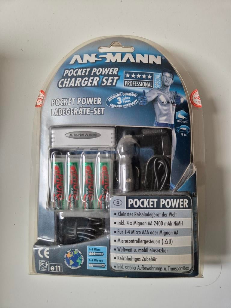 Kit chargeur de poche Ansmann neuf, chargeur + pile AA, TV, Hi-fi & Vidéo, Chargeurs, Enlèvement