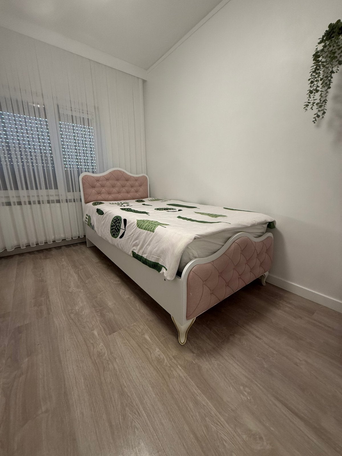 Magnifique lit de luxe – Rose/Crème, Maison & Meubles, 100 cm, Klassiek / Landelijk / Elegant ✨, Enlèvement, Bois