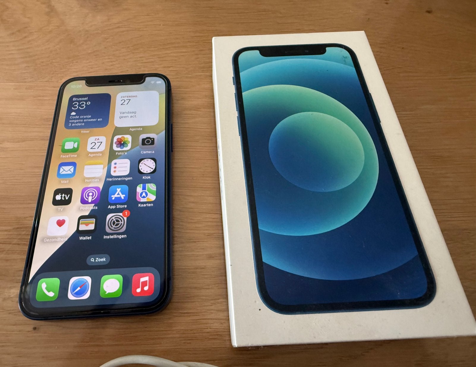 iPhone 12 mini - 256GB - blauw, 256 GB, Enlèvement ou Envoi, IPhone 12 Mini, Utilisé