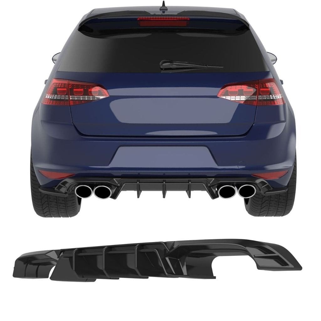 APEX Diffuser voor Volkswagen Golf Mk7 R glans Zwart, Verzenden