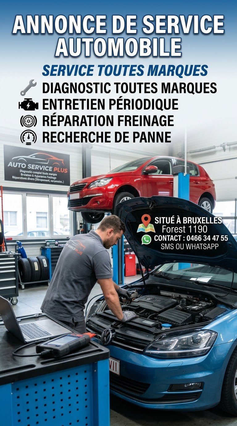 Auto Diag BXL – Diagnostic, Entretien Automobile, Enlèvement, Neuf