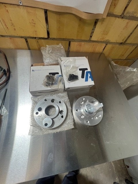 TA Technix adaptors 4x100 naar 5x120 25mm, Ophalen of Verzenden, Gebruikt, Volkswagen