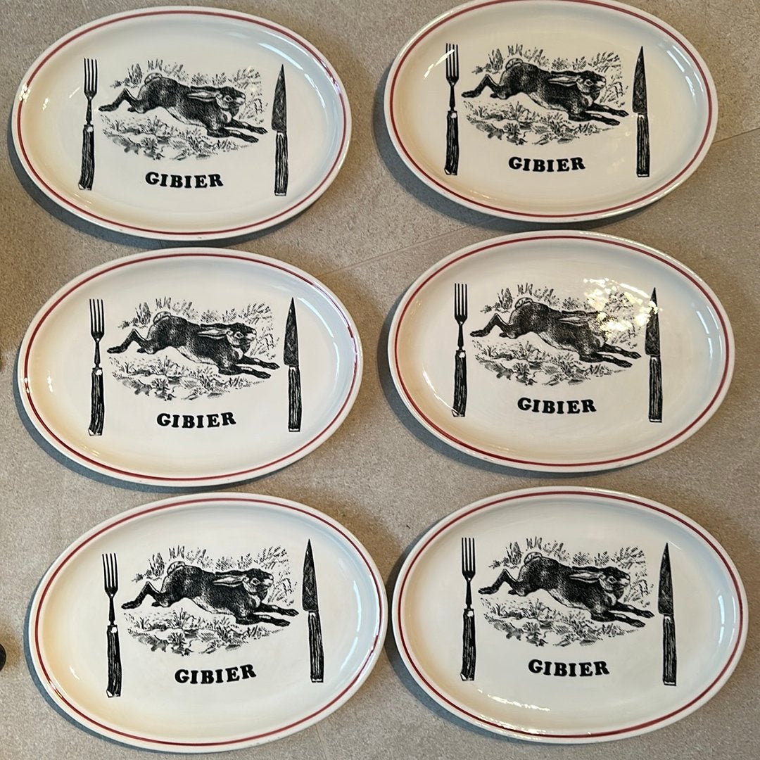 6 assiettes Gien pour le gibier, Antiquités & Art, Enlèvement