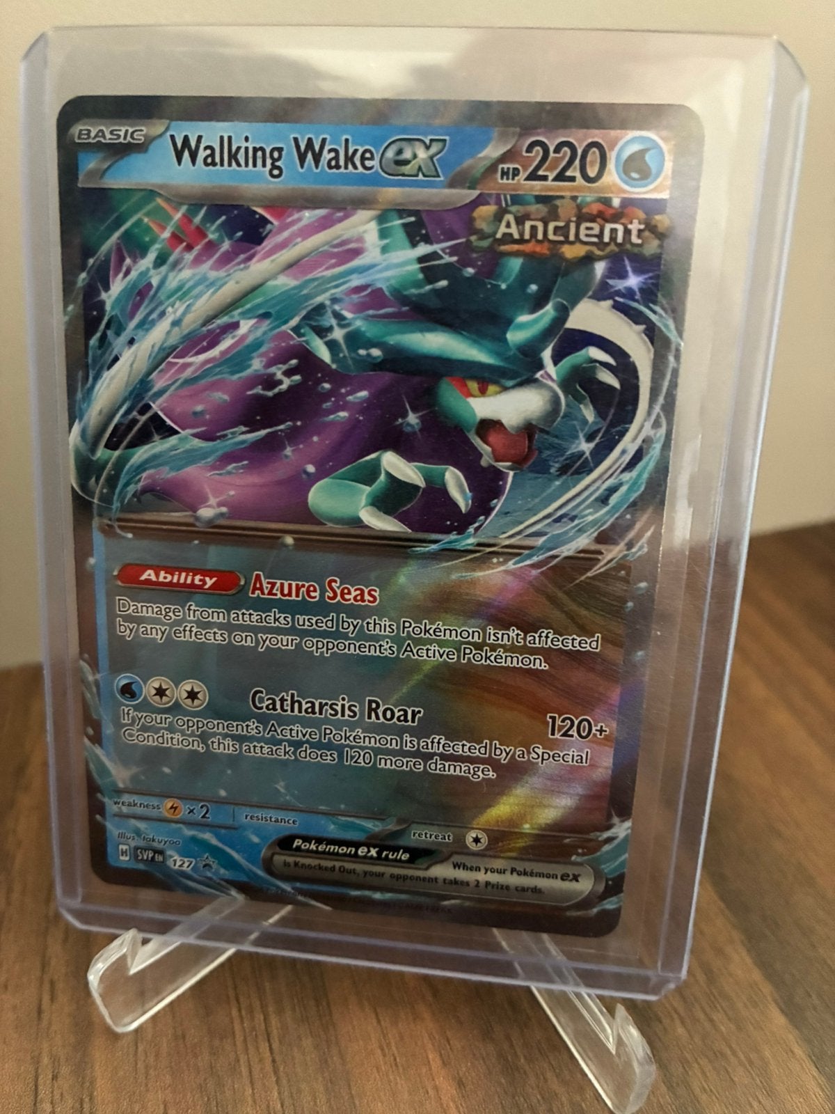 Pokemon walking wake ex promo, Ophalen of Verzenden, Zo goed als nieuw, Booster