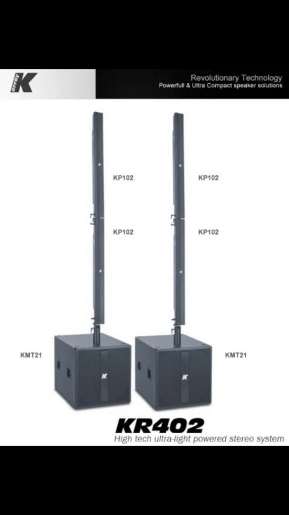 K-Array Pinnacle KR402 I  (Set 2) active, Autres marques, Enlèvement ou Envoi, Kit d'enceintes, Utilisé