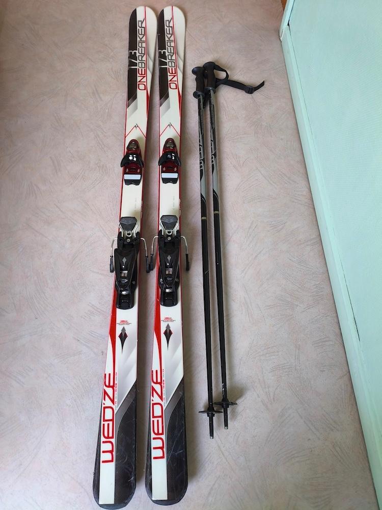 Skis alpins + bâtons, 160 tot 180 cm, Zo goed als nieuw, Ophalen, Overige merken