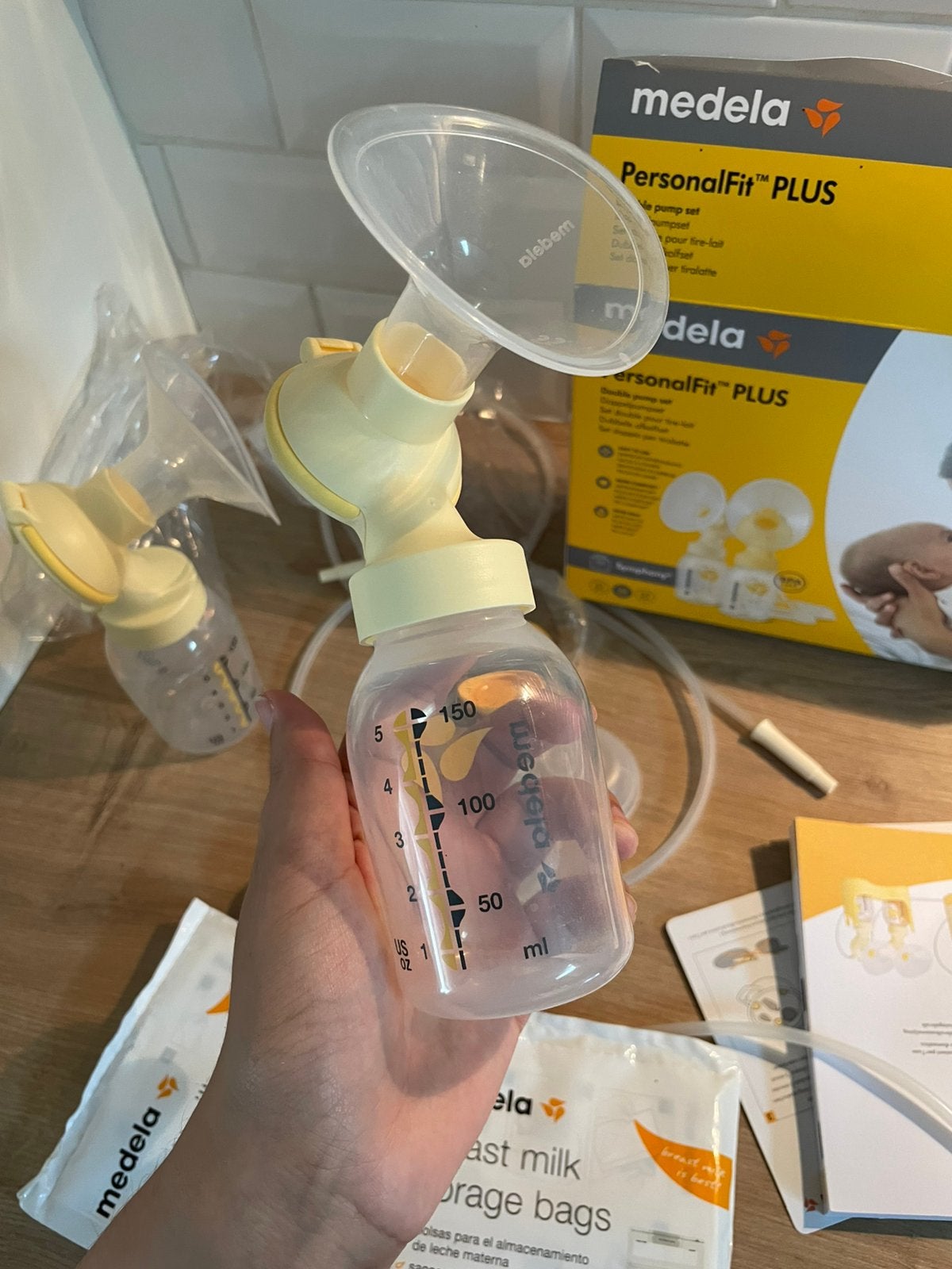 Double pump Set medela, Ophalen, Zo goed als nieuw, Medela