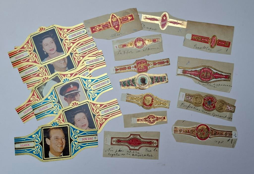20 sigarenbandjes. Don Diaz. Flor Fina, Verzamelen, Ophalen of Verzenden, Sigarenbandjes