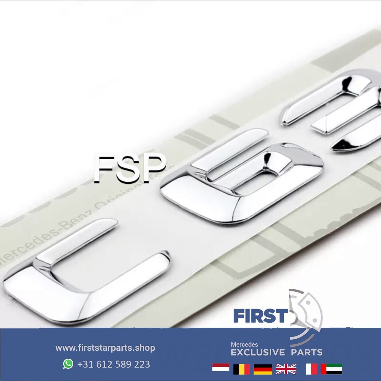 W205 C205 C63S AMG LOGO C 63 S LETTERS CHROOM EMBLEEM KOFFER, Gebruikt, -, Ophalen of Verzenden, Achter