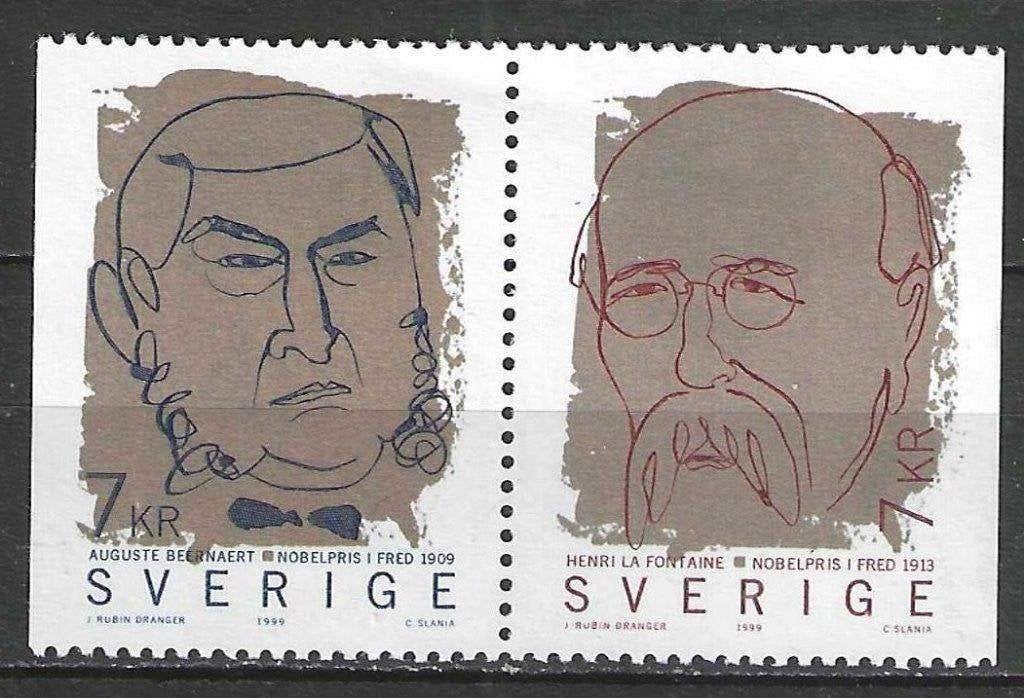 Zweden 1999 - Yvert 2123-2124 - Winnaars Nobelprijs (PF), Verzenden, Zweden, Postfris