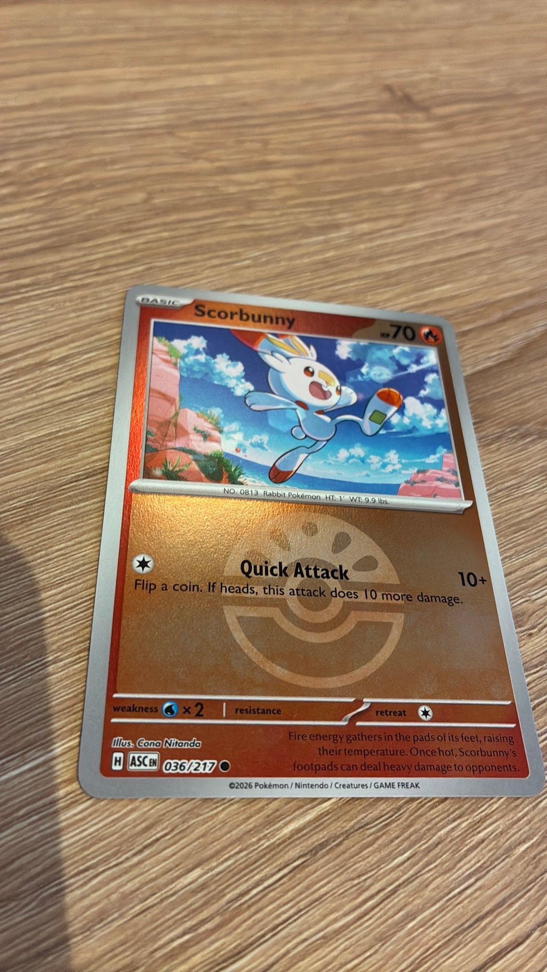 Scorbunny #036 Reverse Friend Ball - ASC - Pokemon, Enlèvement ou Envoi, Comme neuf, Plusieurs cartes
