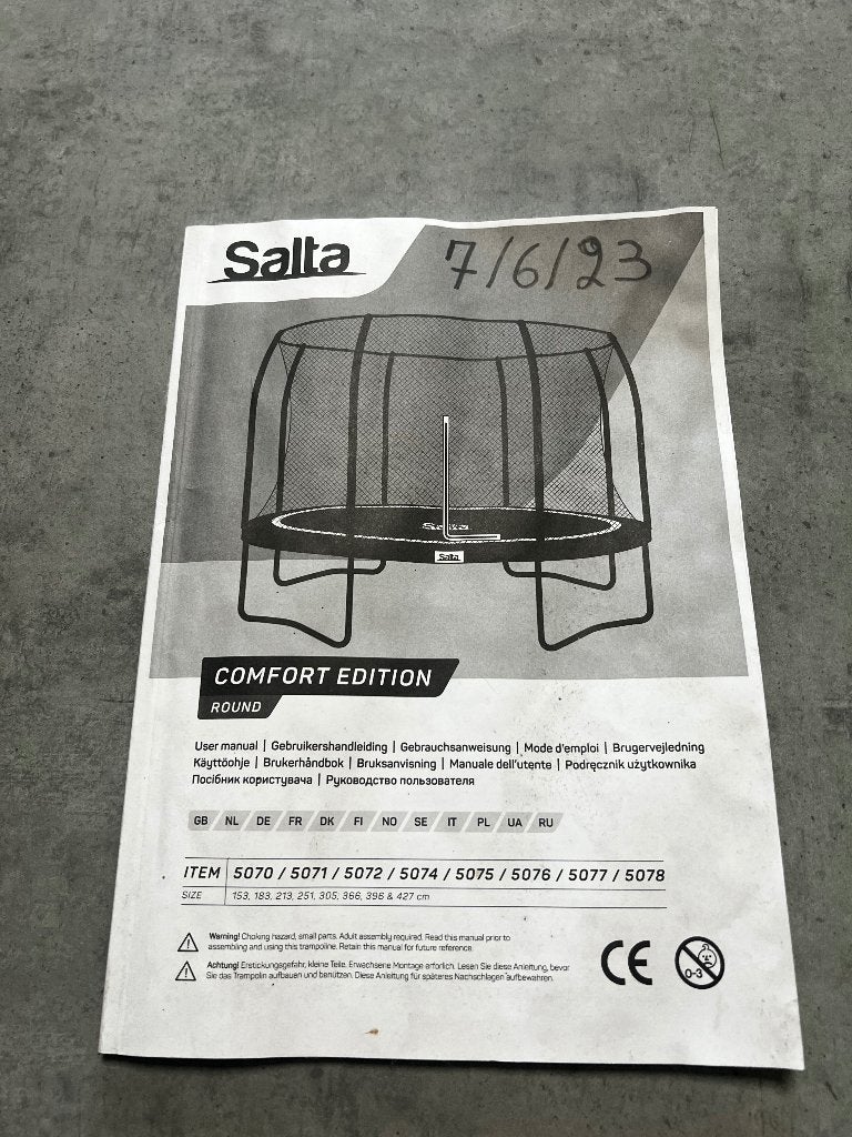 Salta Comfort Edition trampoline – Ø 251 cm, Ophalen, Zo goed als nieuw