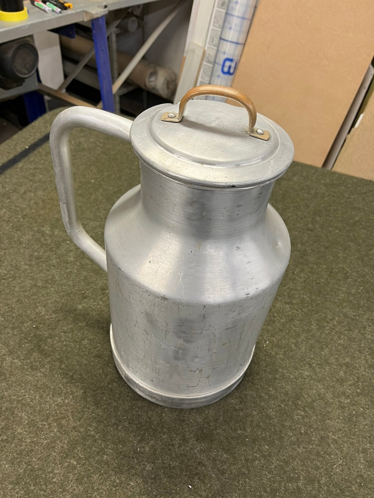 Pot à lait vintage en aluminium, 5 pièces, 40x22cm, Enlèvement, Utilisé, Autres matériaux