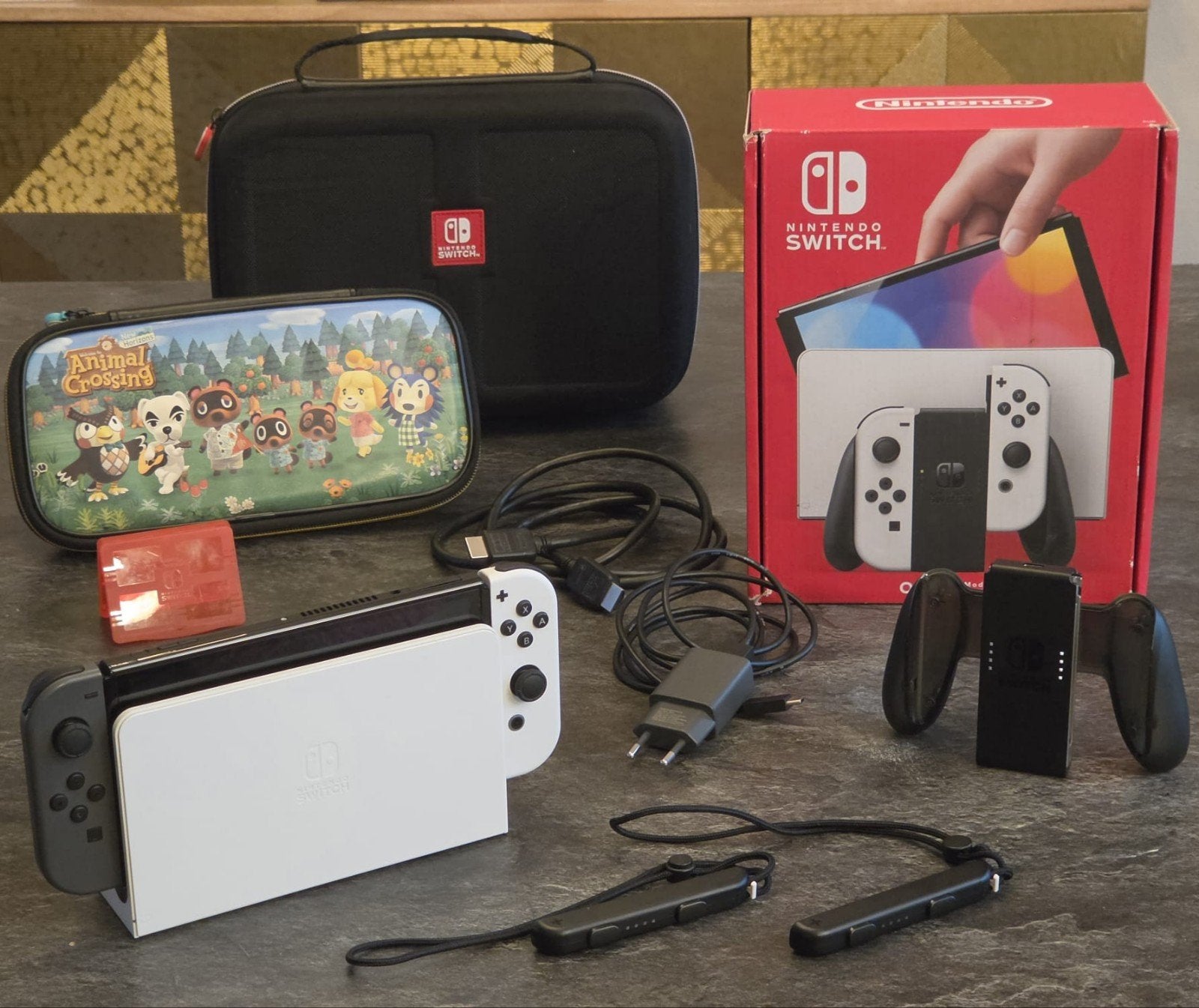 Nintendo Switch OLED Console + Doos + Extras, Ophalen of Verzenden, Gebruikt, Met 2 controllers, Switch OLED