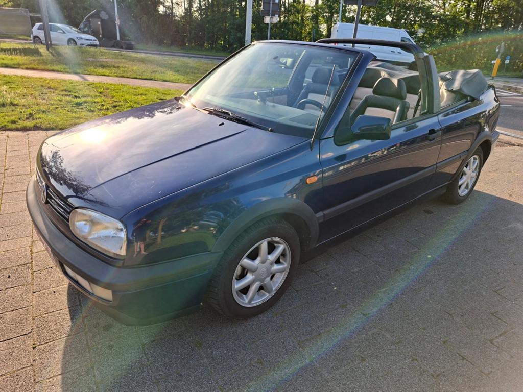 Vw golf 3 cabrio 1995, Zetelverwarming, Cabriolet, Blauw, Leder