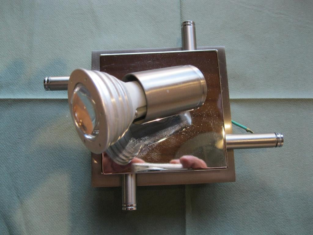 wandlicht wandlamp plafondlamp armatuur RVS., Maison & Meubles, Lampes | Appliques, Comme neuf, Enlèvement