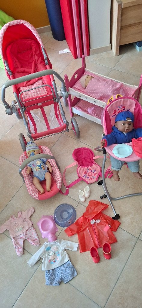 Poppen speelset, Kinderen en Baby's, Speelgoed | Poppen, Ophalen, Gebruikt, Babypop