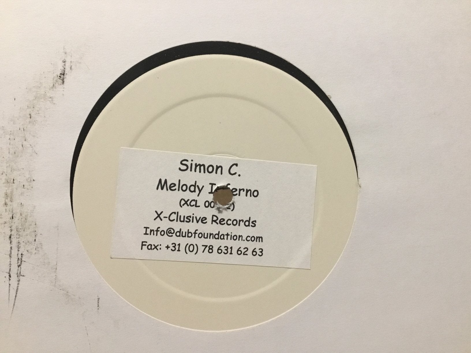 Simon C. Melody Inferno. White Label, Cd's en Dvd's, Vinyl | Dance en House, Ophalen of Verzenden, Zo goed als nieuw