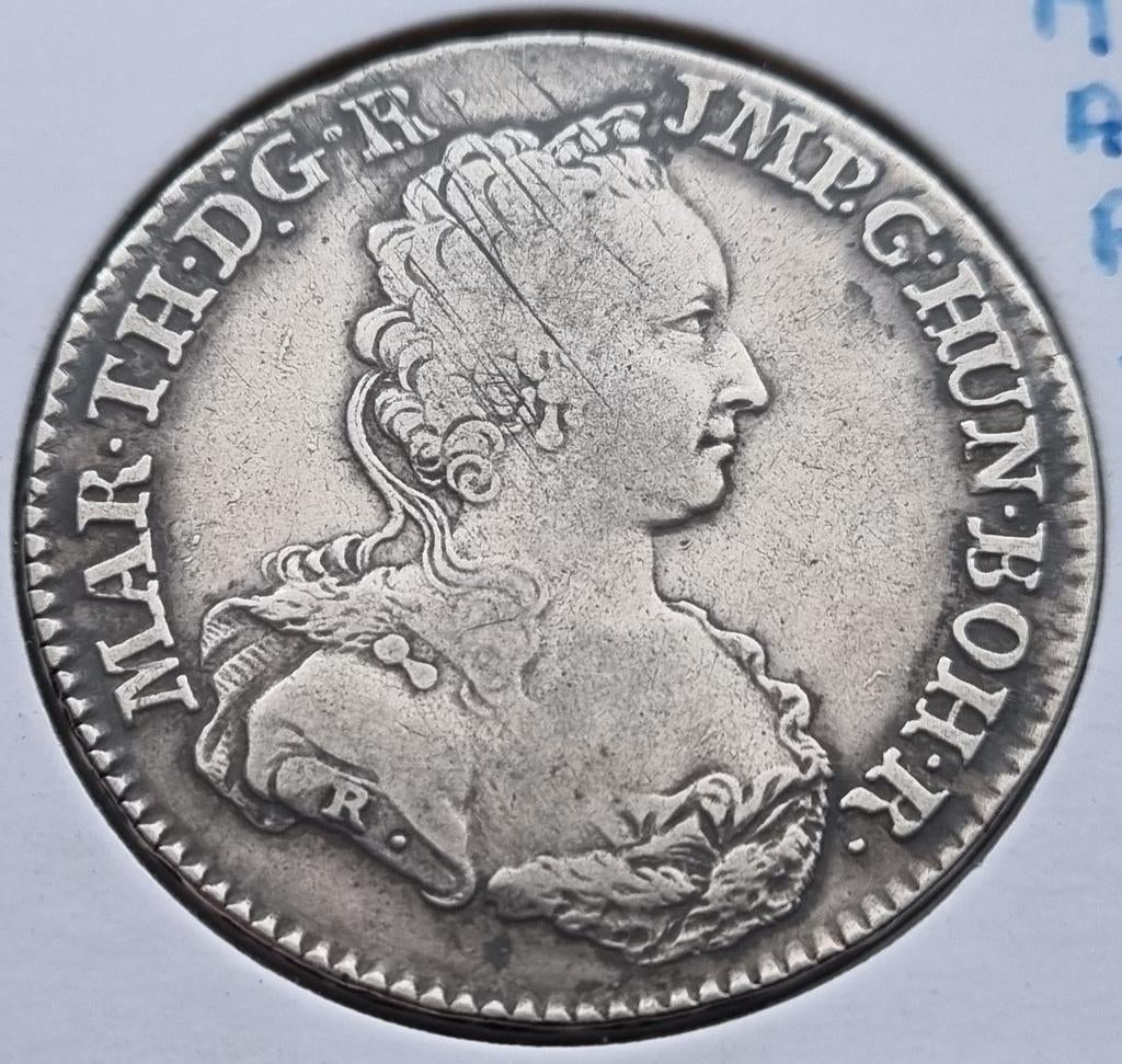 ½ Ducaton 1753 (Antwerpen) Maria Theresia, Postzegels en Munten, Ophalen of Verzenden, Losse munt, Zilver
