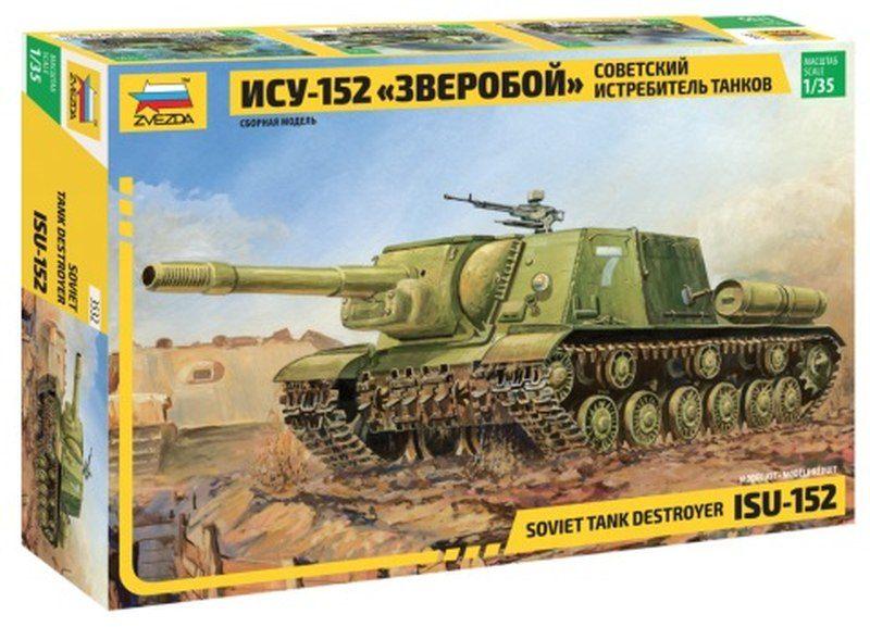 ZVEZDA 3532 SOVIET TANK DESTROYER ISU-152 échelle 1/35, Neuf, Autres marques, Tank, Enlèvement ou Envoi
