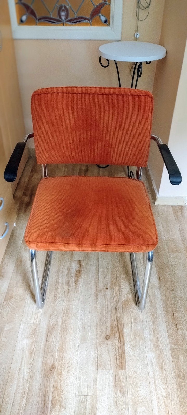Zuiver Ridge Rib bureau/eetkamerstoel oranje, Ophalen, Gebruikt