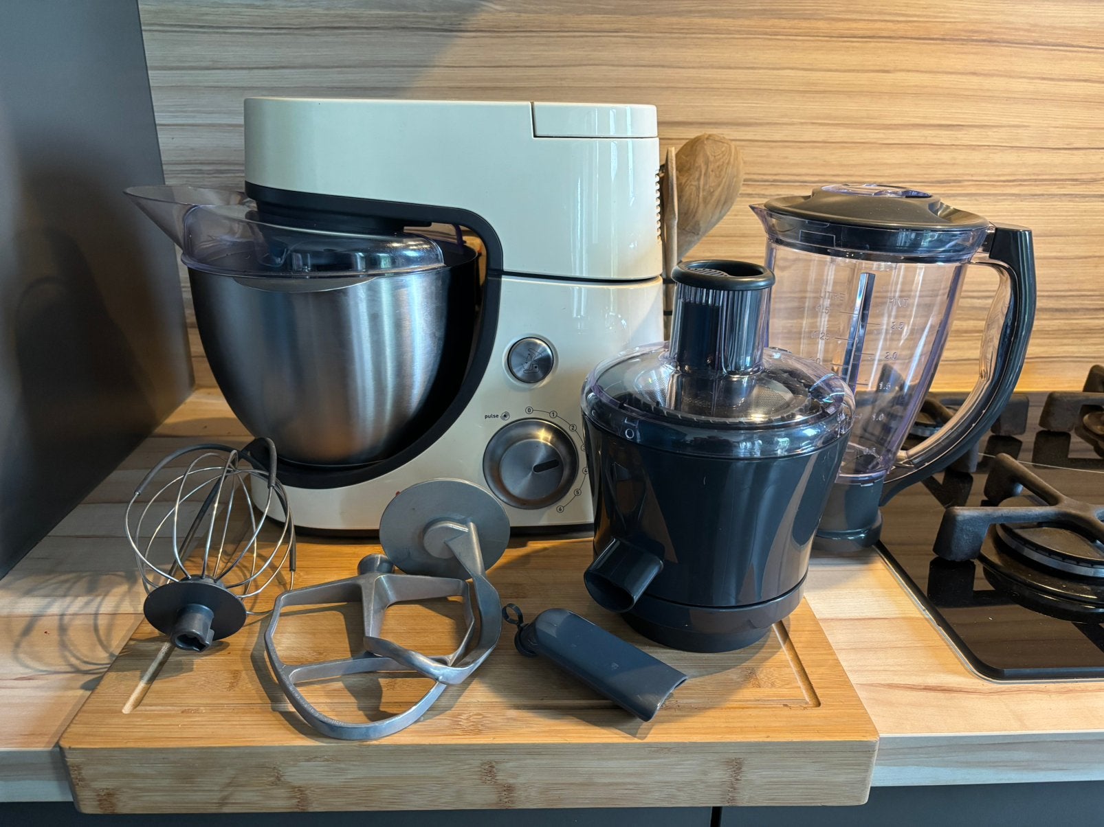 Robot patissier Moulinex Masterchef, 4 litres ou plus, Enlèvement, Utilisé, 3 vitesses ou plus