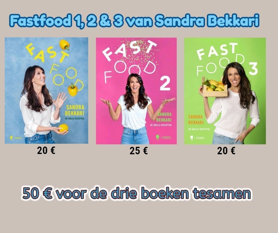 De FASTFOOD TRILOGIE van Sandra Bekkari, Enlèvement ou Envoi, Comme neuf, Cuisine saine