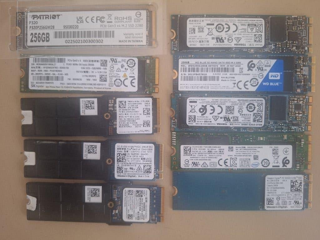 M.2 256 GB SSD, bekende merken, getest, Computers en Software, Harde schijven, Ophalen, Intern, SSD, Zo goed als nieuw