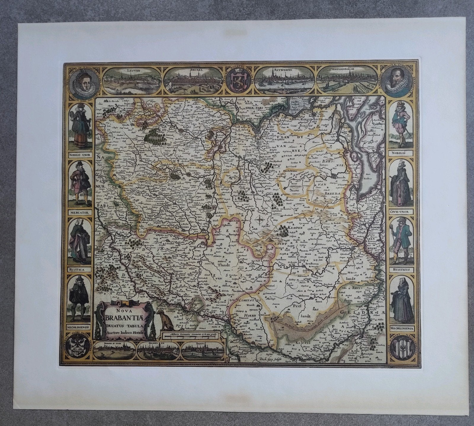 oude kaart : NOVA BRABANTIA DUCATUS TABULA, Ophalen of Verzenden