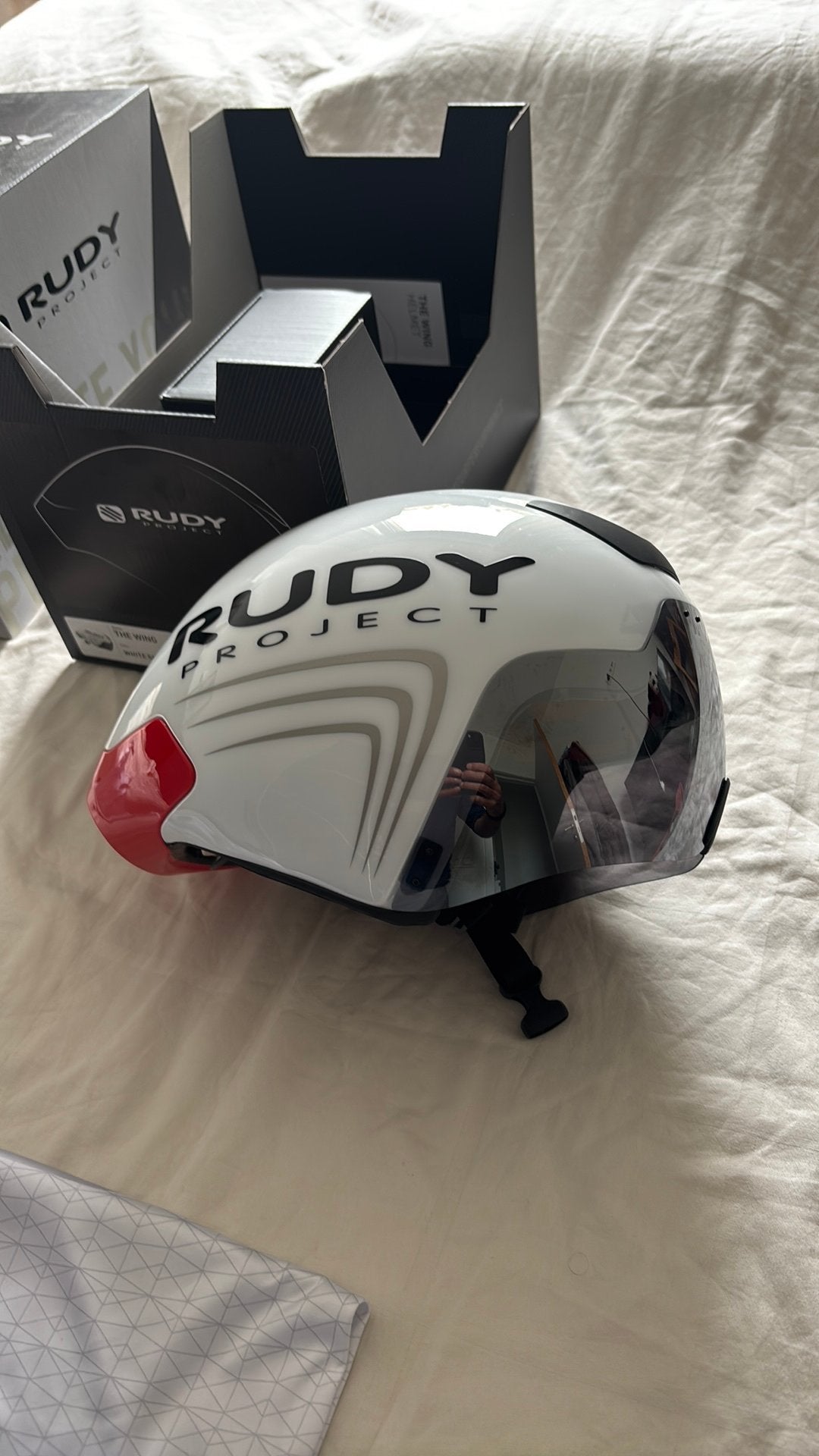 rudy project helm als nieuw mt S-M, Ophalen, Zo goed als nieuw, S