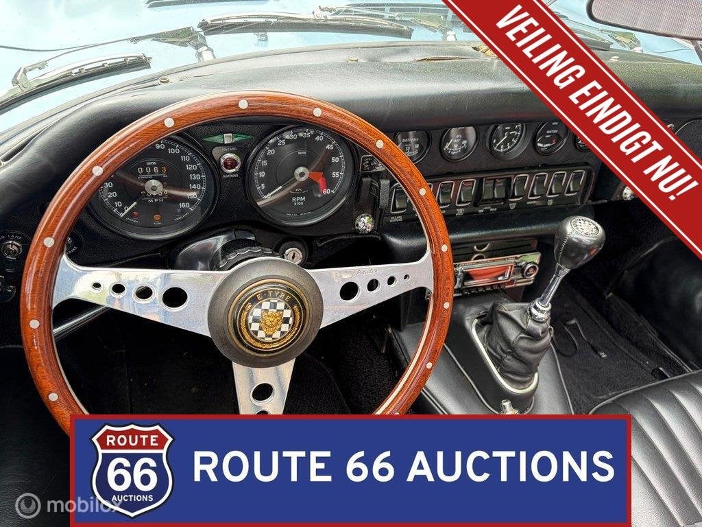 Jaguar E-Type Series 1.5 | 1968 | Route 66 Auctions, Autos, Achat, Entreprise, Boîte manuelle, Autre carrosserie