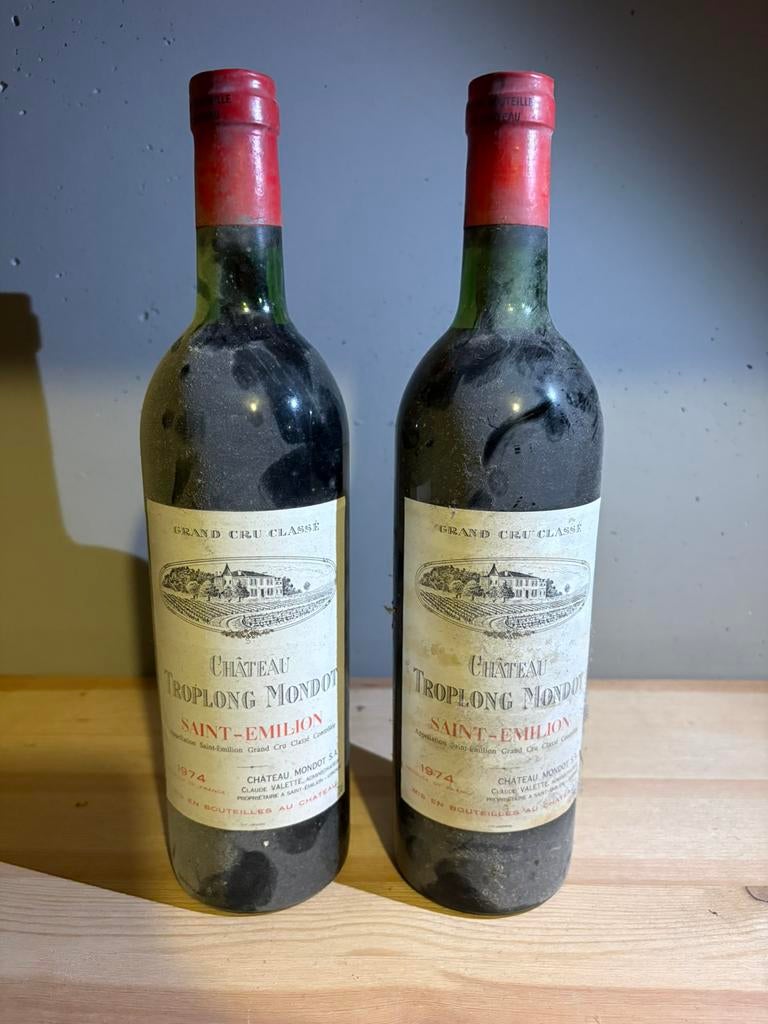 Saint - Emilion Grand Cru Classé - Troplong Mondot - 1974, Ophalen, Zo goed als nieuw