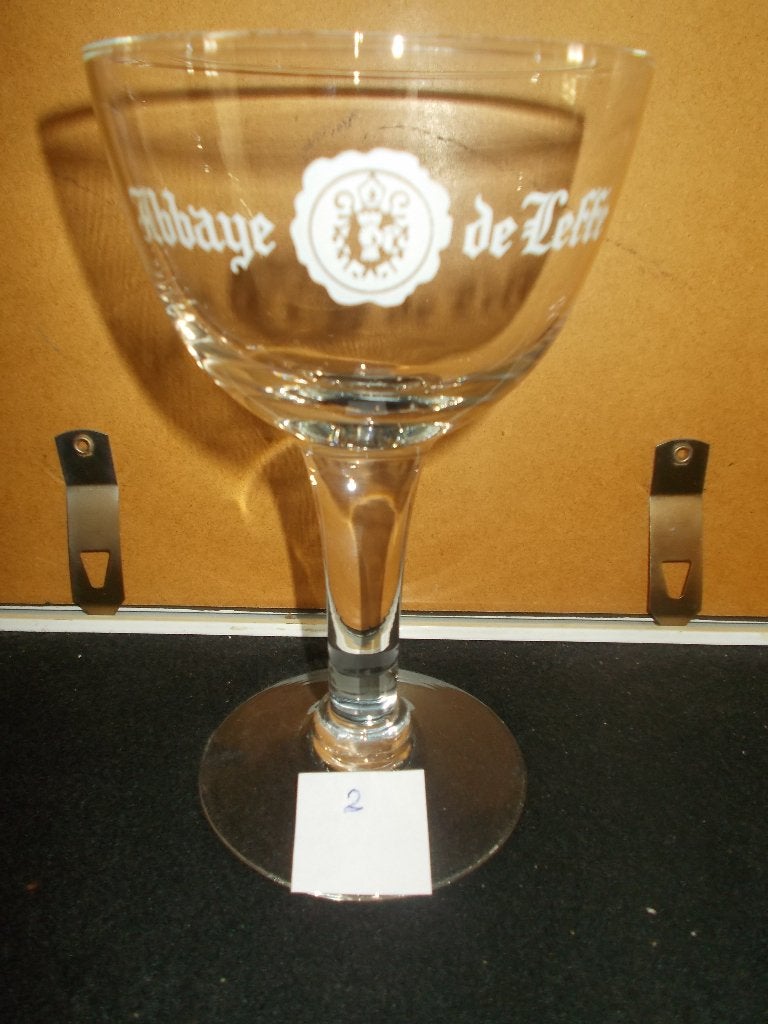LEFFE- kelkglas - 60-70's - Lootvoet/Artois - 336gram - 2, Verzamelen, Ophalen, Gebruikt, Glas of Glazen, Leffe