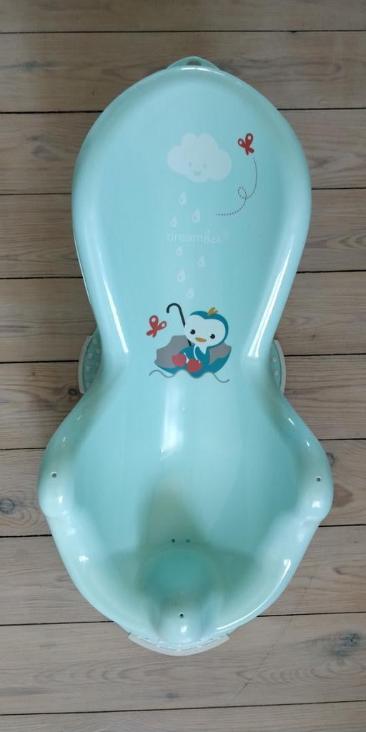Comfortabel Dreambee Babybadzitje – Mintgroen met pinguïn, Kinderen en Baby's, Badjes en Verzorging, Standaard, Ophalen